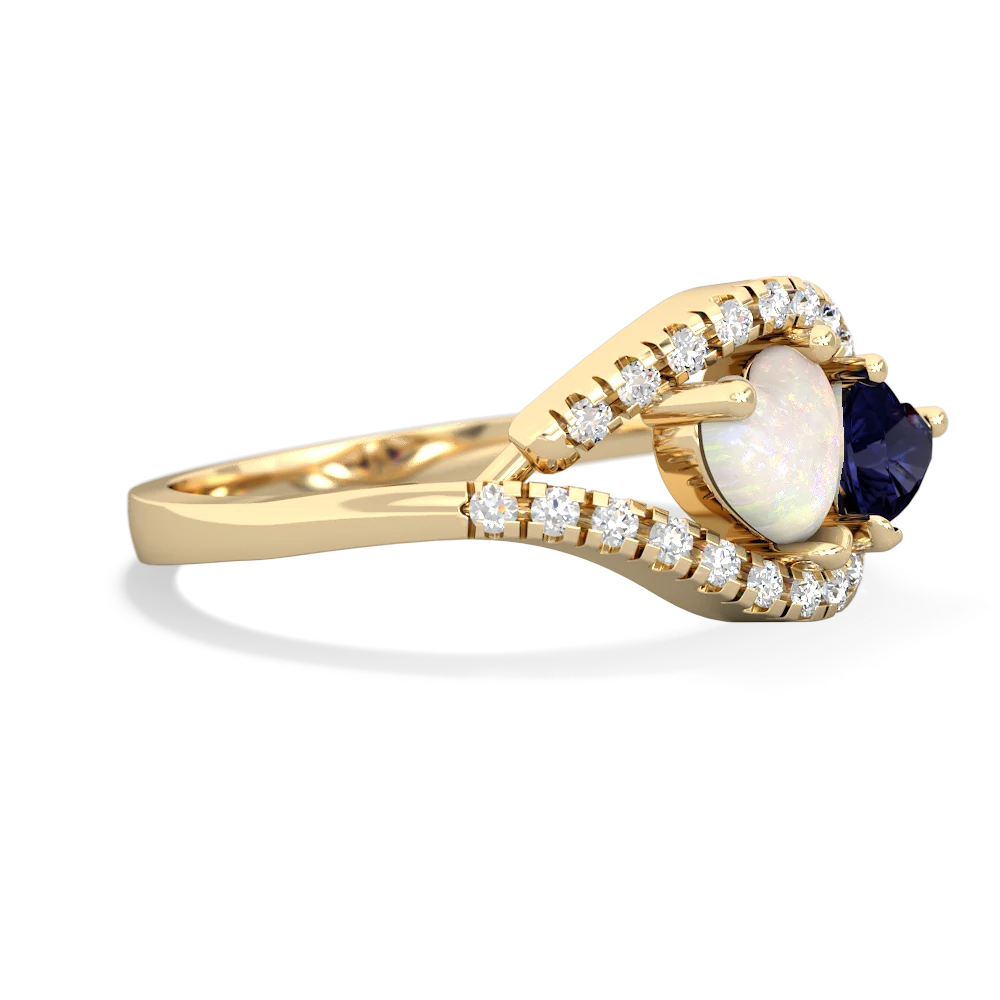 Opal Mother And Child 14K Yellow Gold ring R3010