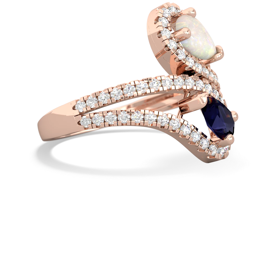 Opal Diamond Dazzler 14K Rose Gold ring R3000