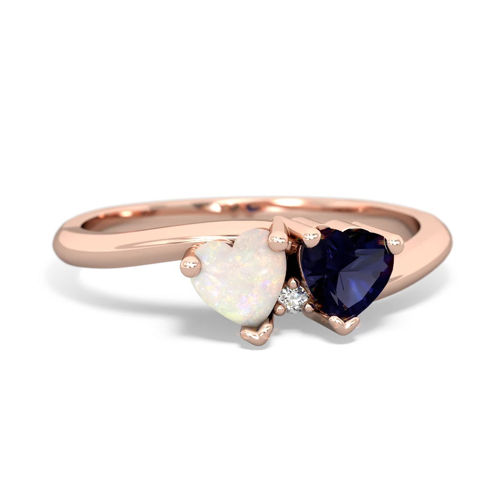 Opal Sweethearts 14K Rose Gold ring R5260