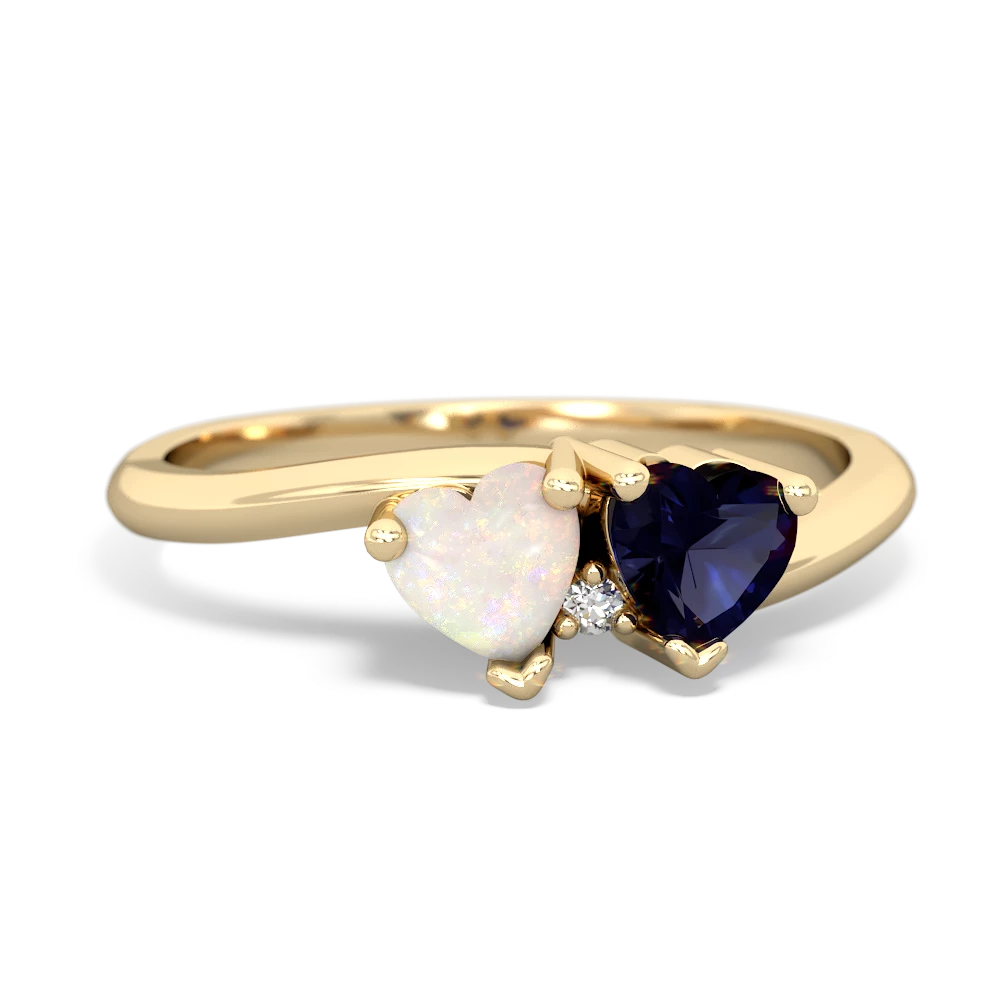 Opal Sweethearts 14K Yellow Gold ring R5260