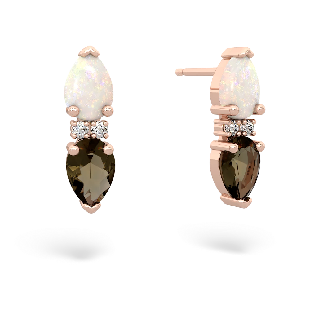 Opal Bowtie Drop 14K Rose Gold earrings E0865