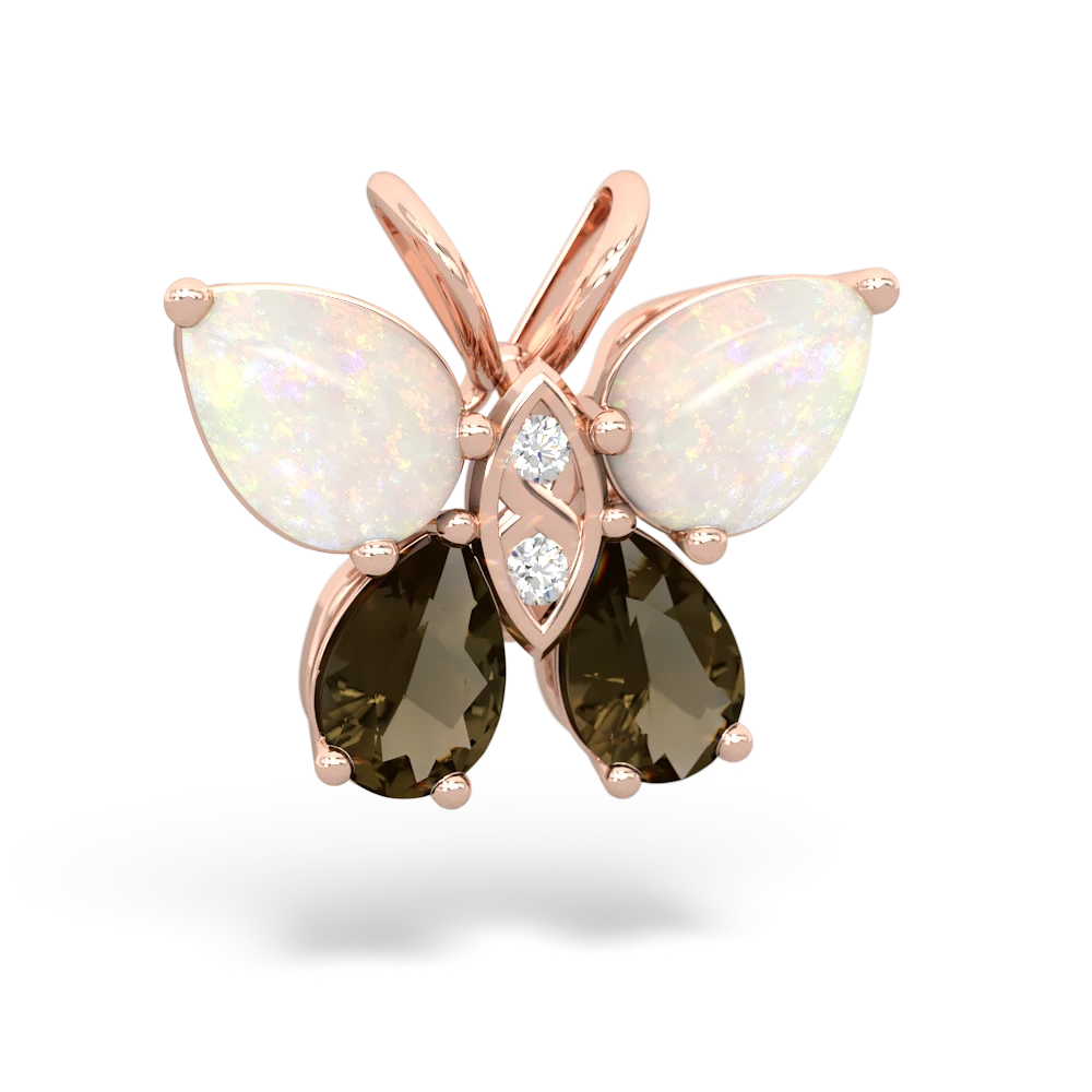 Opal Butterfly 14K Rose Gold pendant P2215