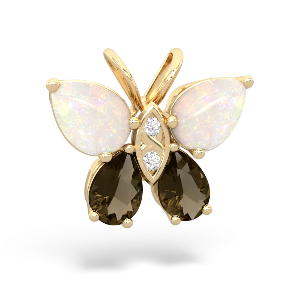 Opal Butterfly 14K Yellow Gold pendant P2215