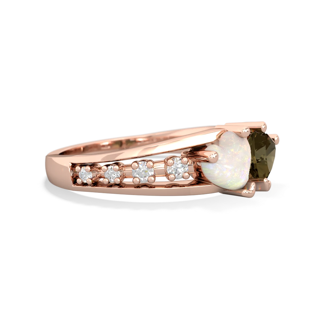 Opal Heart To Heart 14K Rose Gold ring R3342