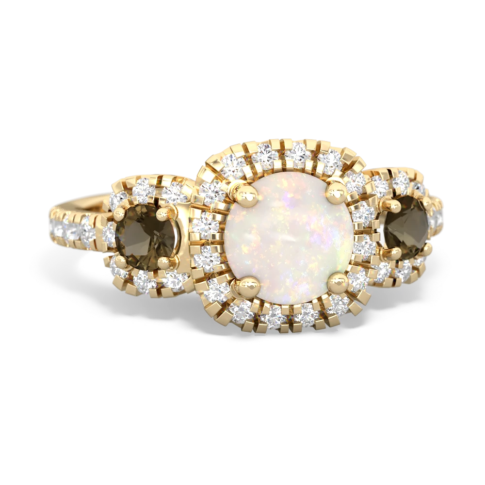 Opal Regal Halo 14K Yellow Gold ring R5350