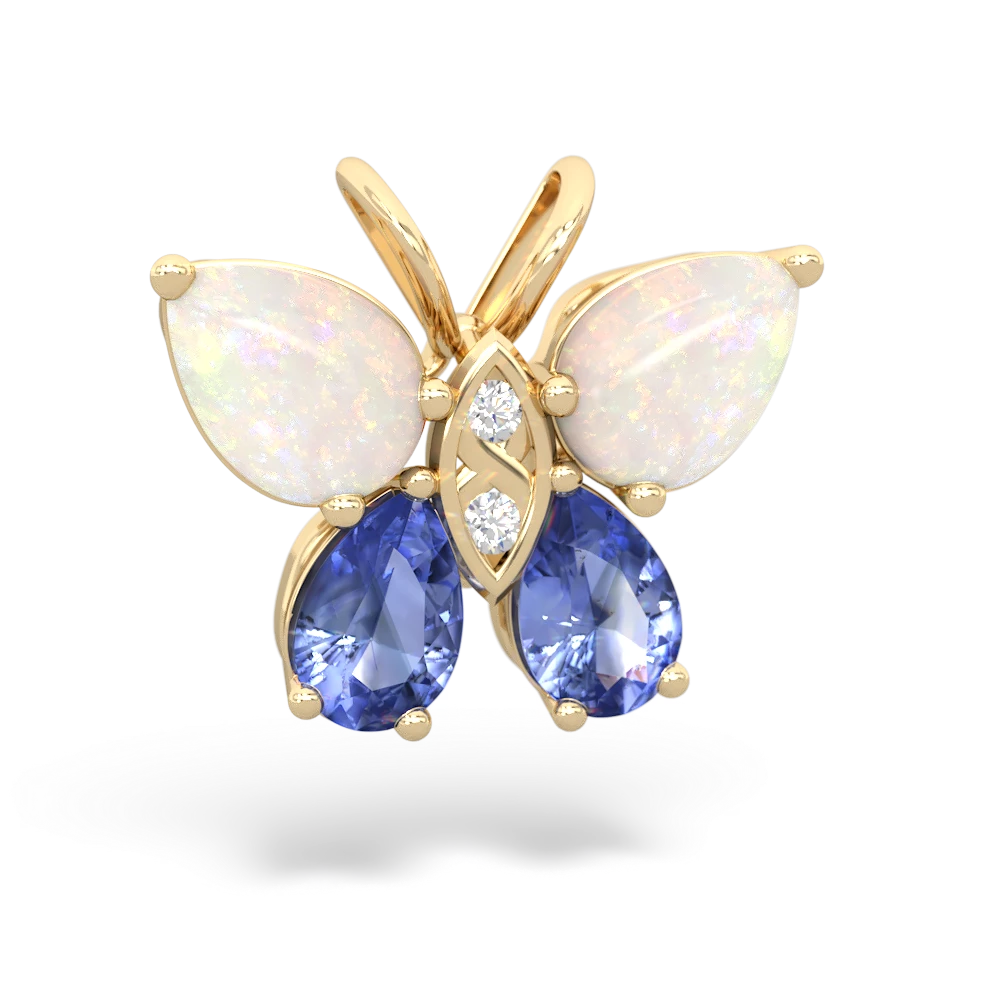 Opal Butterfly 14K Yellow Gold pendant P2215