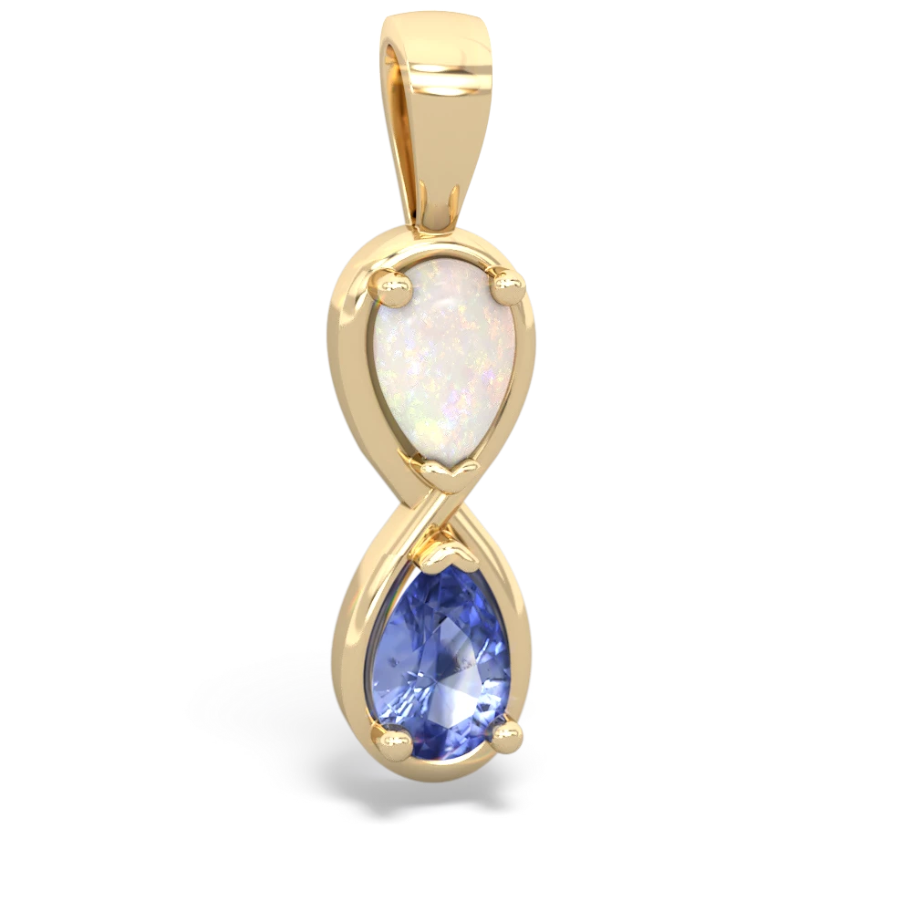 Opal Infinity 14K Yellow Gold pendant P5050