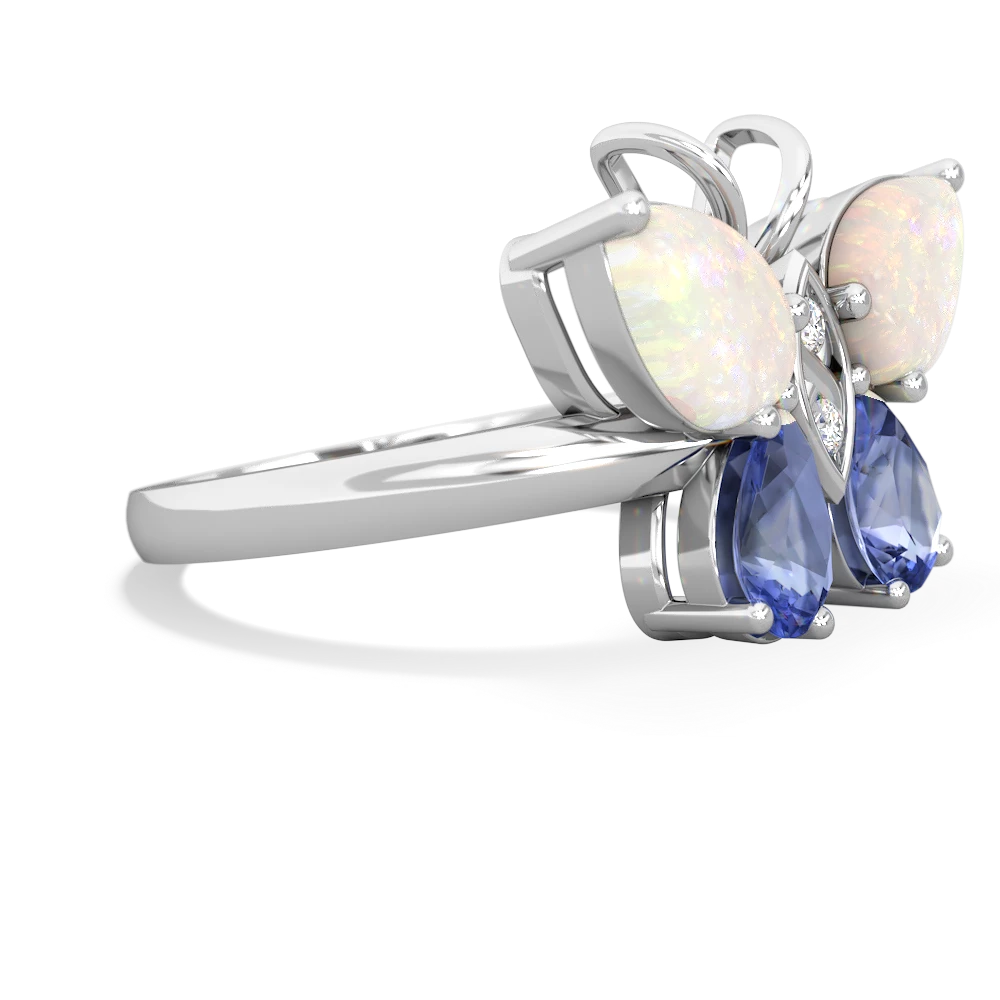 Opal Butterfly 14K White Gold ring R2215