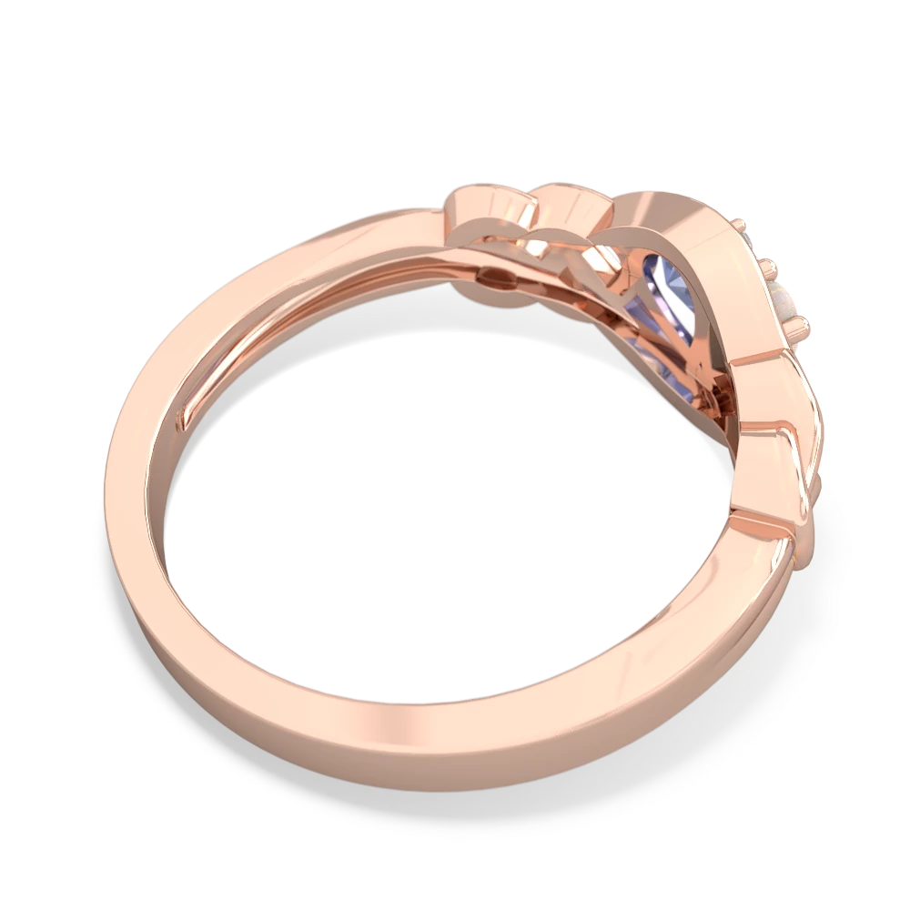 Opal Celtic Love Knot 14K Rose Gold ring R5420