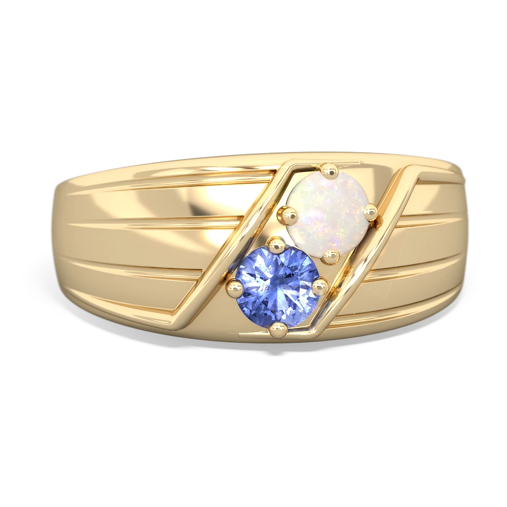 Opal Men's Streamline 14K Yellow Gold ring R0460