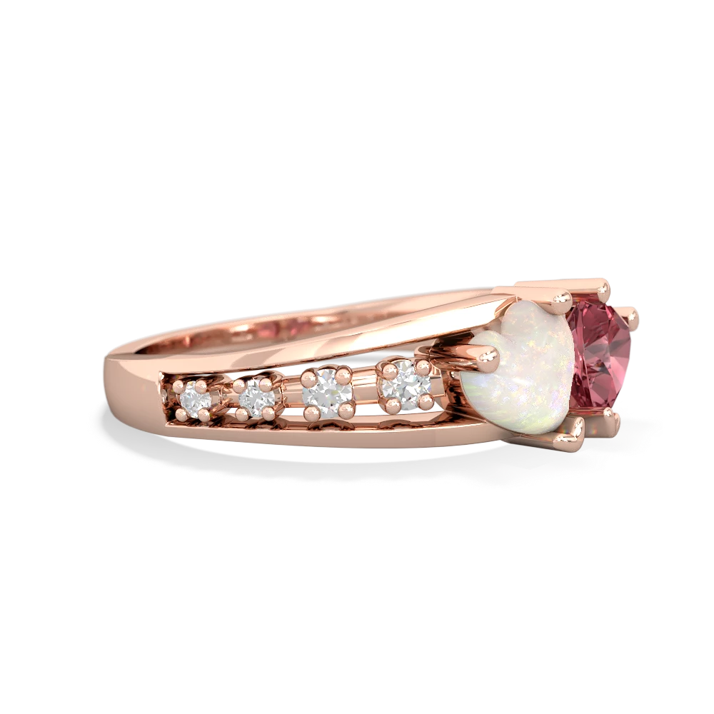 Opal Heart To Heart 14K Rose Gold ring R3342