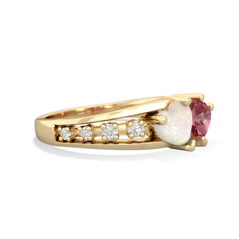 Opal Heart To Heart 14K Yellow Gold ring R3342