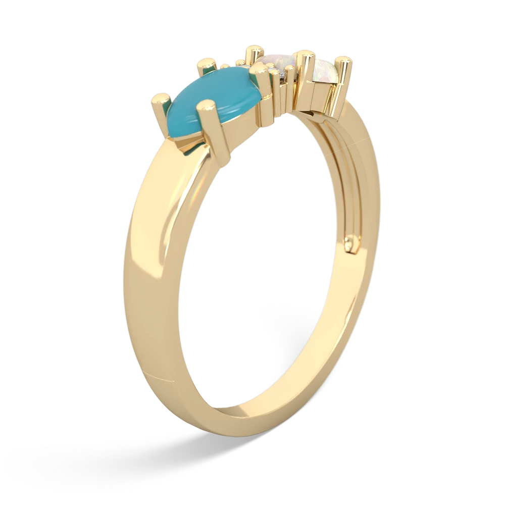 Opal Pear Bowtie 14K Yellow Gold ring R0865