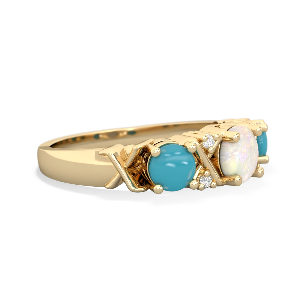 Opal Hugs And Kisses 14K Yellow Gold ring R5016