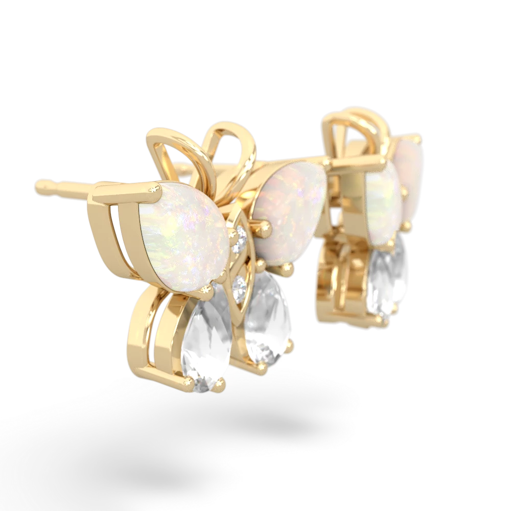 Opal Butterfly 14K Yellow Gold earrings E2215