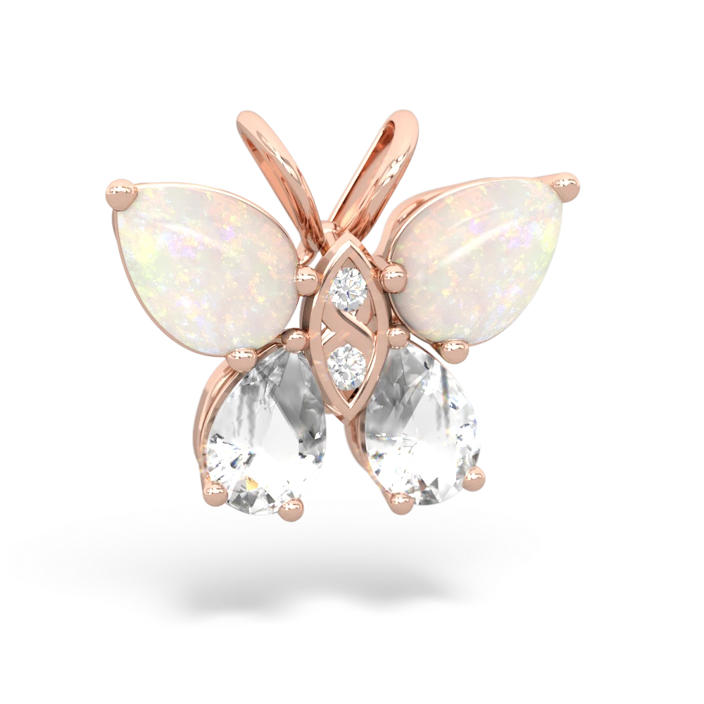 Opal Butterfly 14K Rose Gold pendant P2215