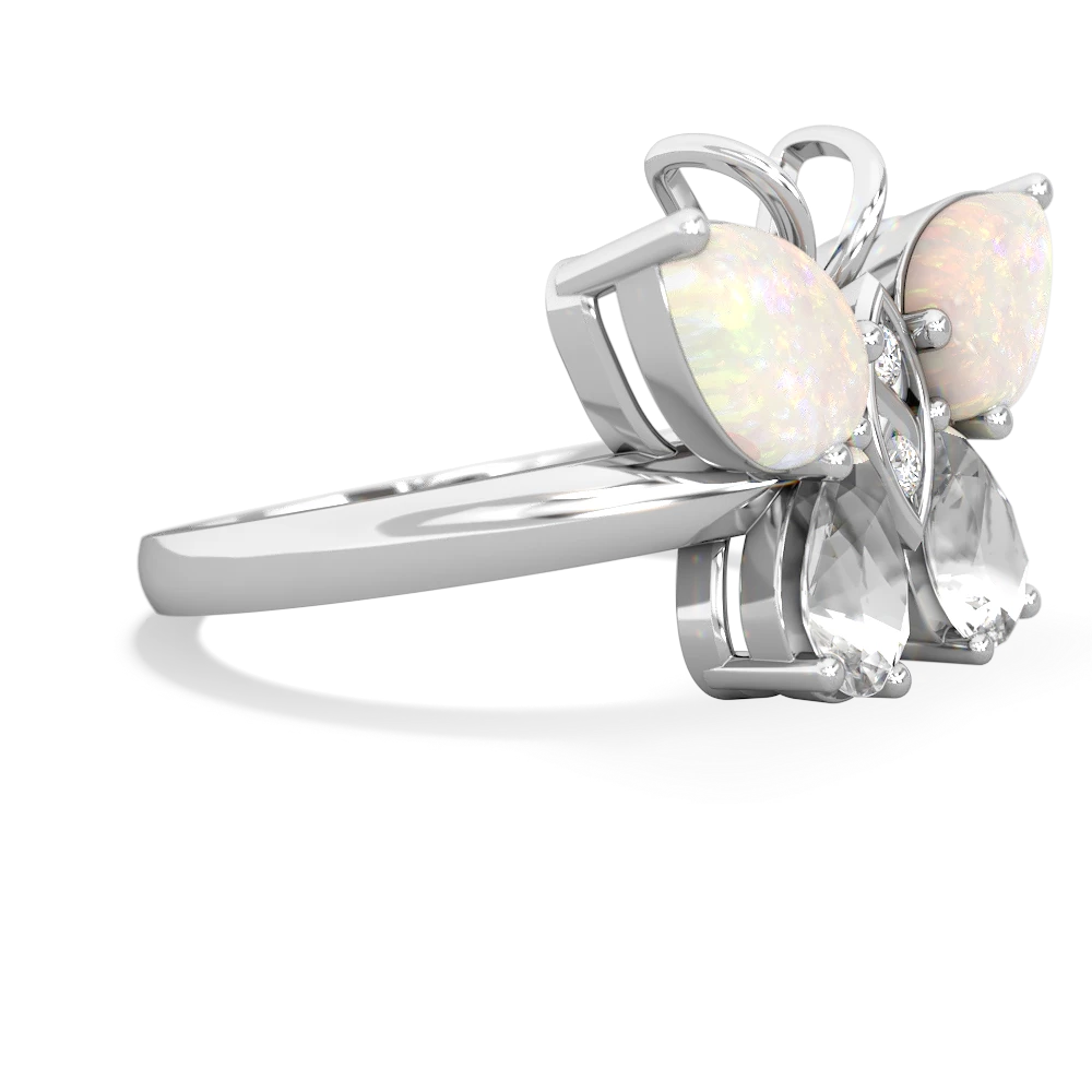 Opal Butterfly 14K White Gold ring R2215