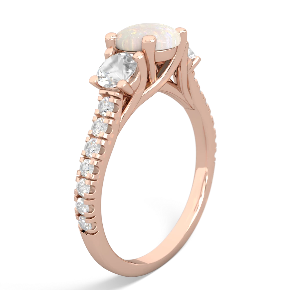 Opal Pave Trellis 14K Rose Gold ring R5500