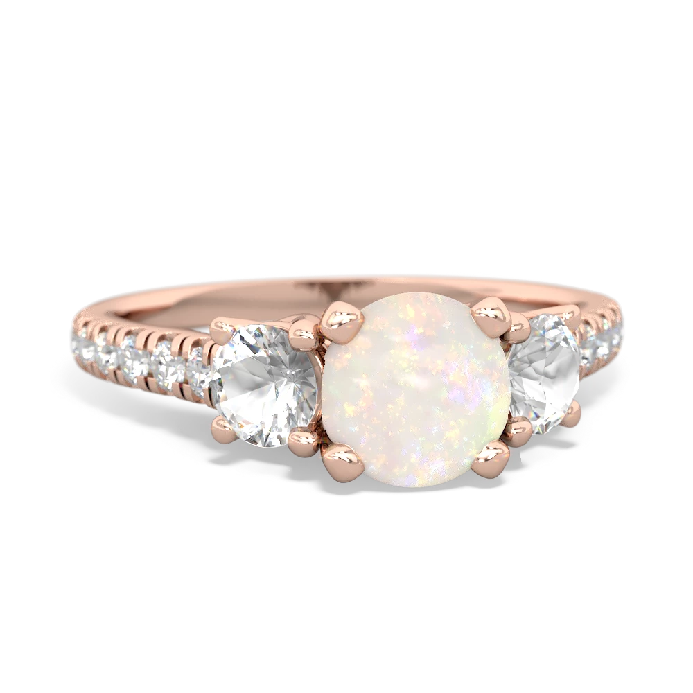 Opal Pave Trellis 14K Rose Gold ring R5500