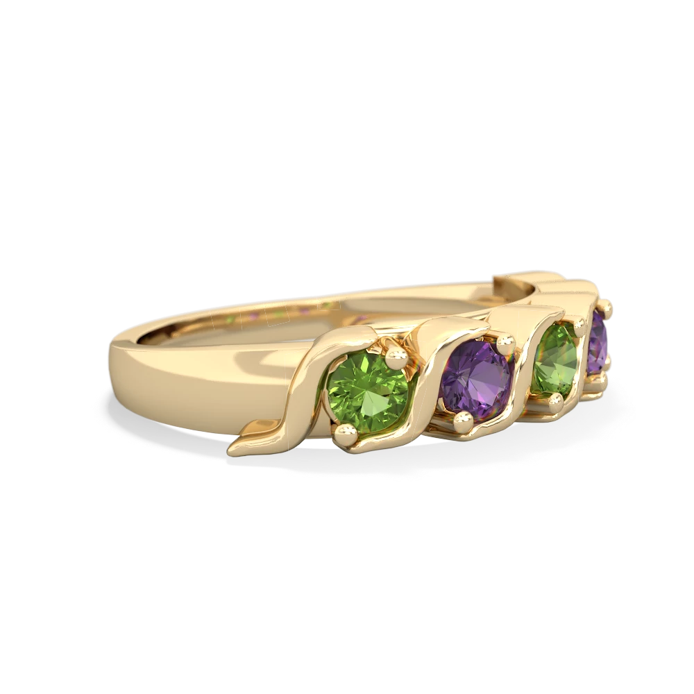 Peridot Anniversary Band 14K Yellow Gold ring R2089