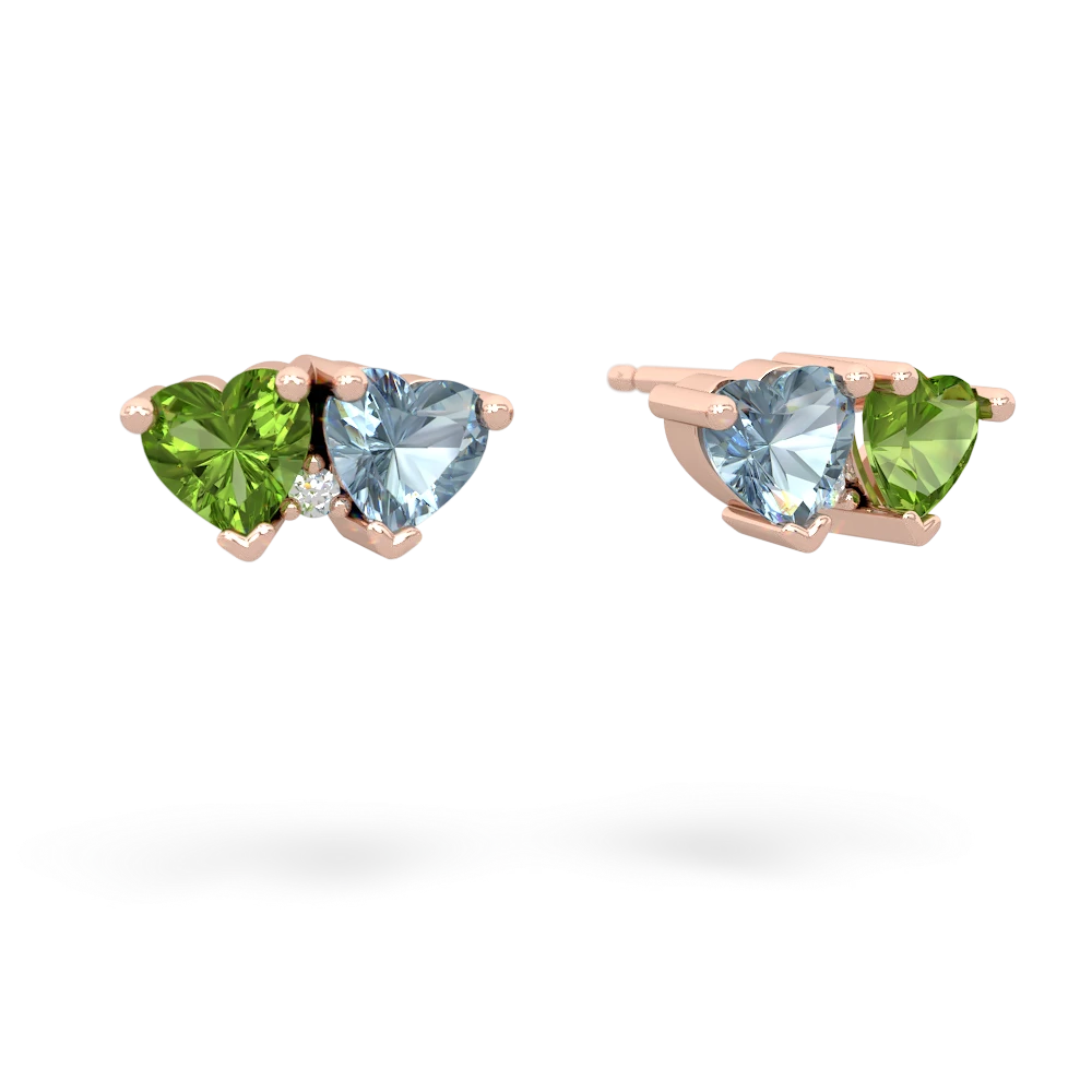 Peridot Sweethearts 14K Rose Gold earrings E5260