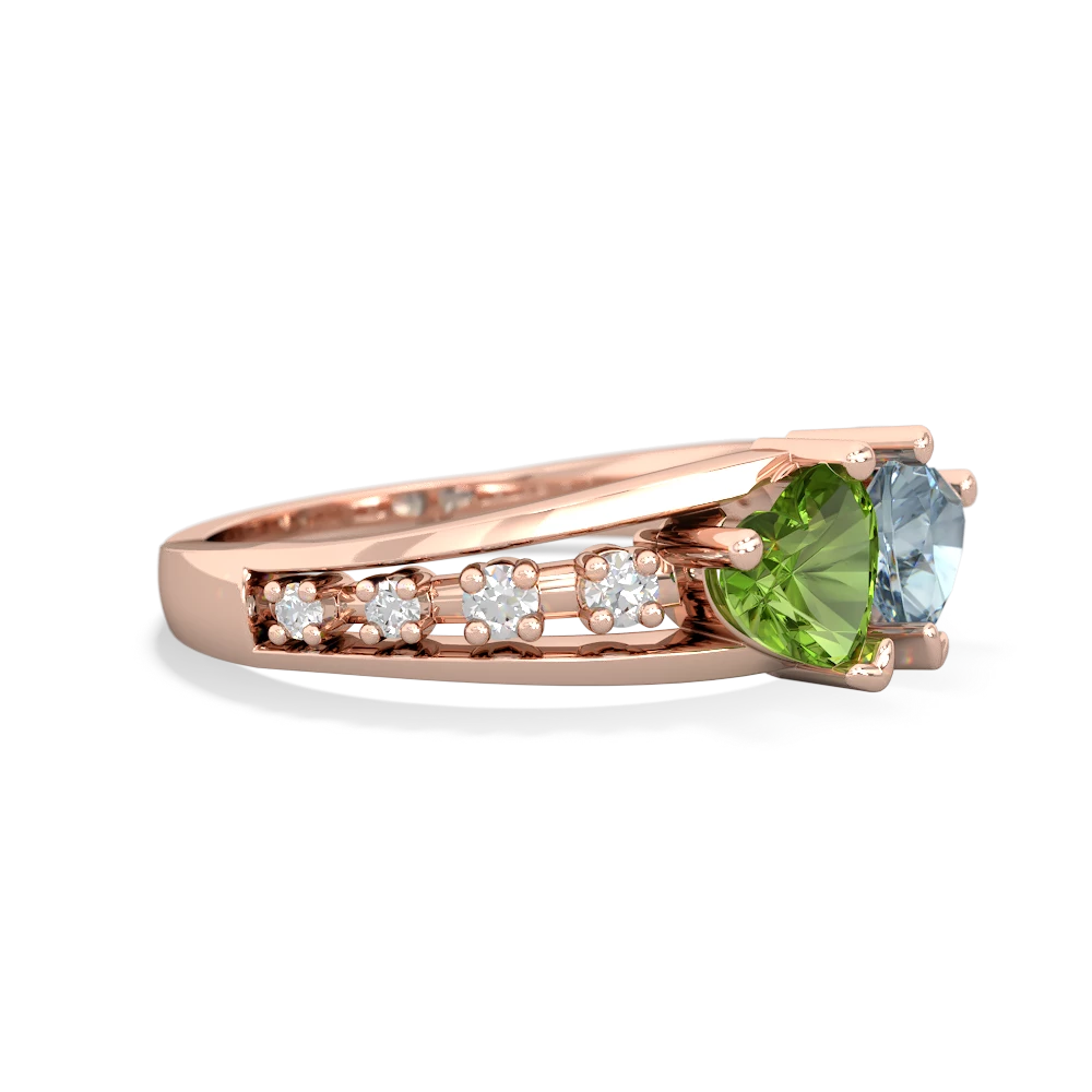 Peridot Heart To Heart 14K Rose Gold ring R3342