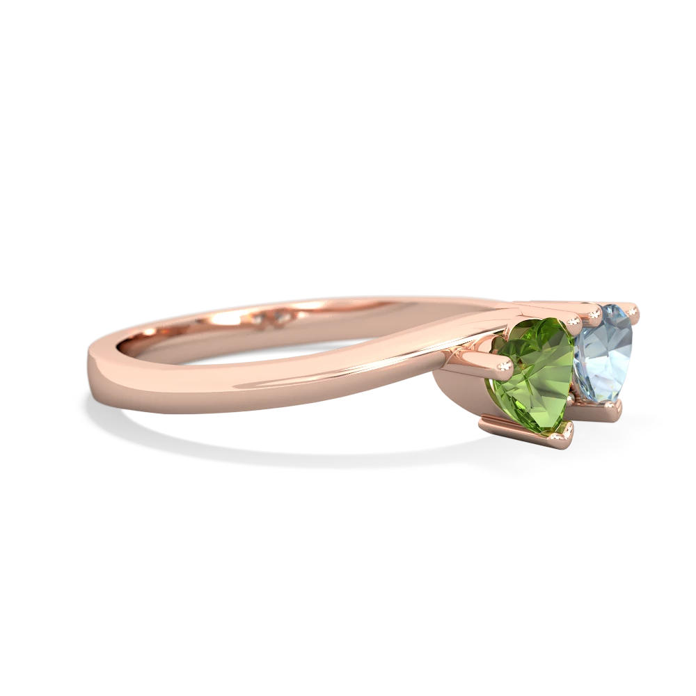 Peridot Sweethearts 14K Rose Gold ring R5260