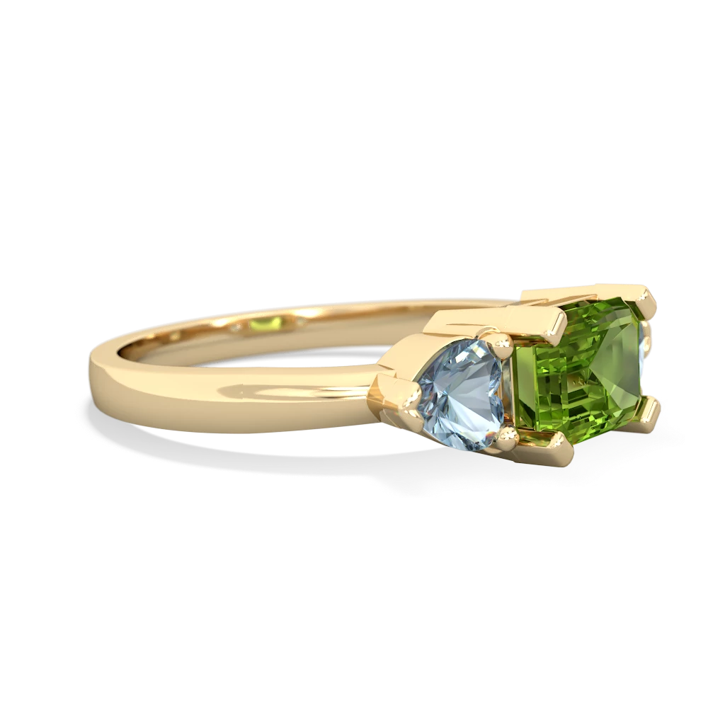 Peridot Three Stone 14K Yellow Gold ring R5235