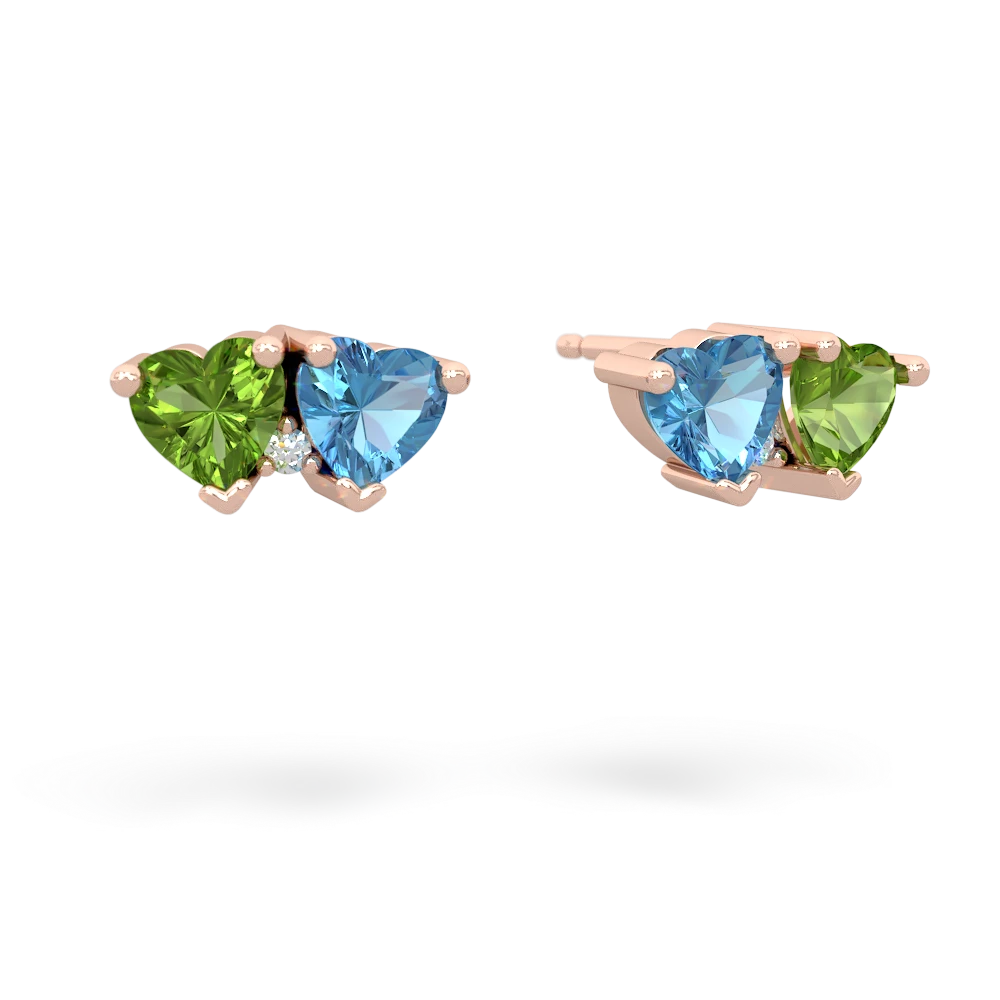 Peridot Sweethearts 14K Rose Gold earrings E5260