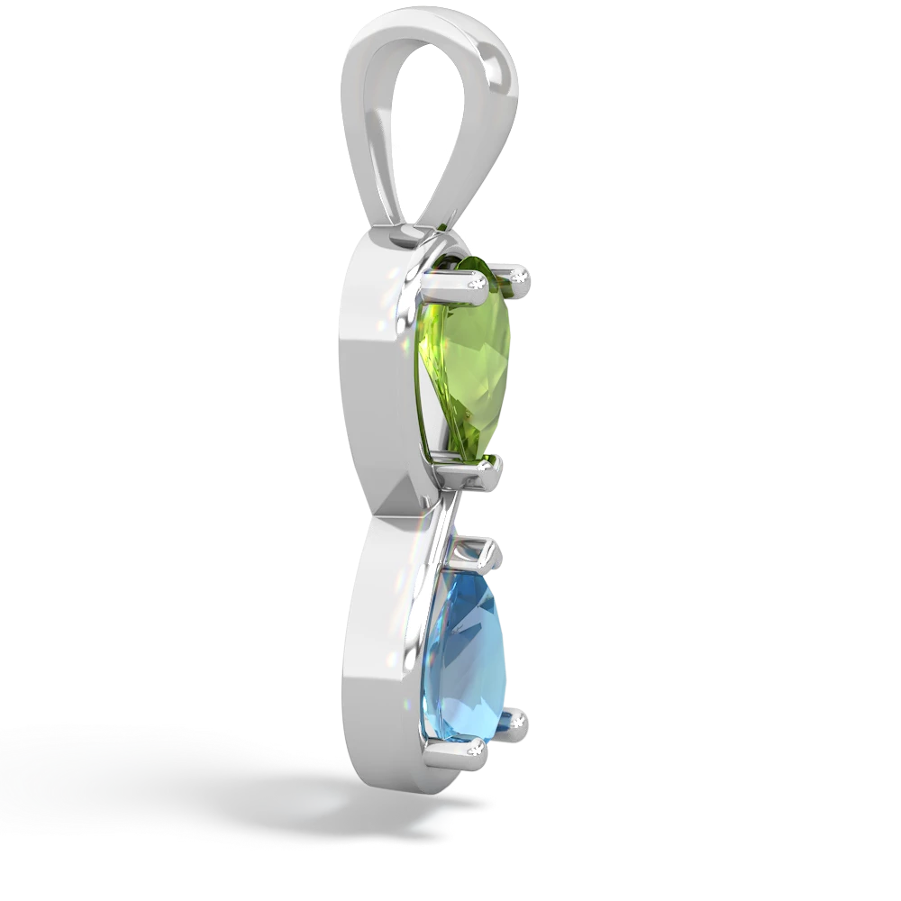 Peridot Infinity 14K White Gold pendant P5050