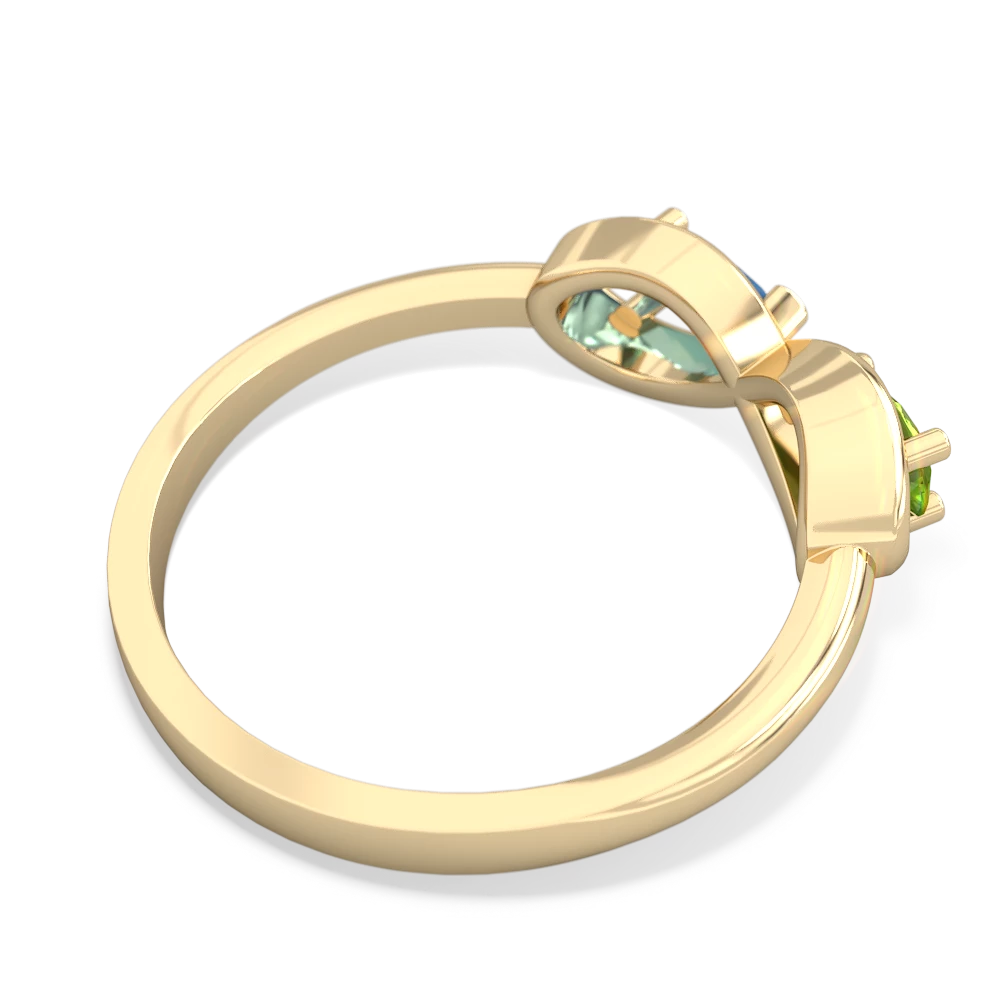 Peridot Infinity 14K Yellow Gold ring R5050