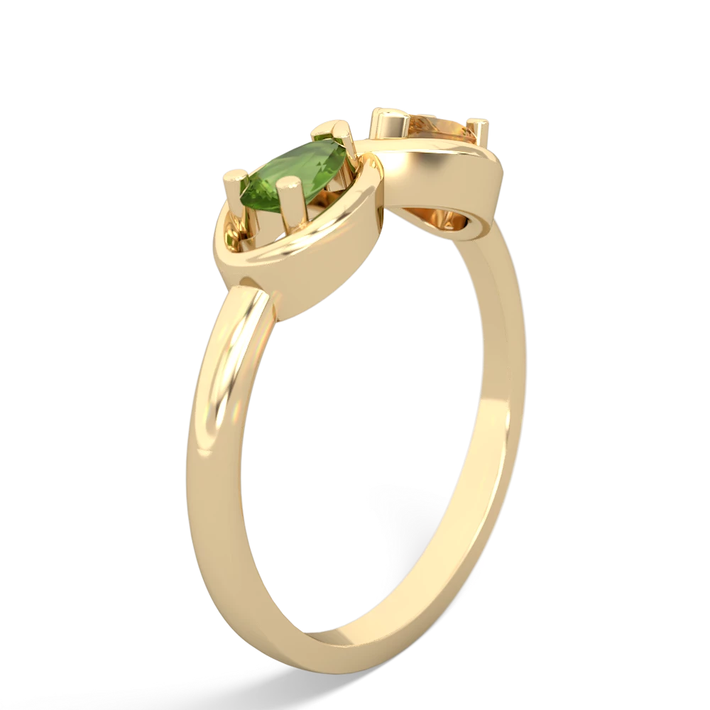 Peridot Infinity 14K Yellow Gold ring R5050