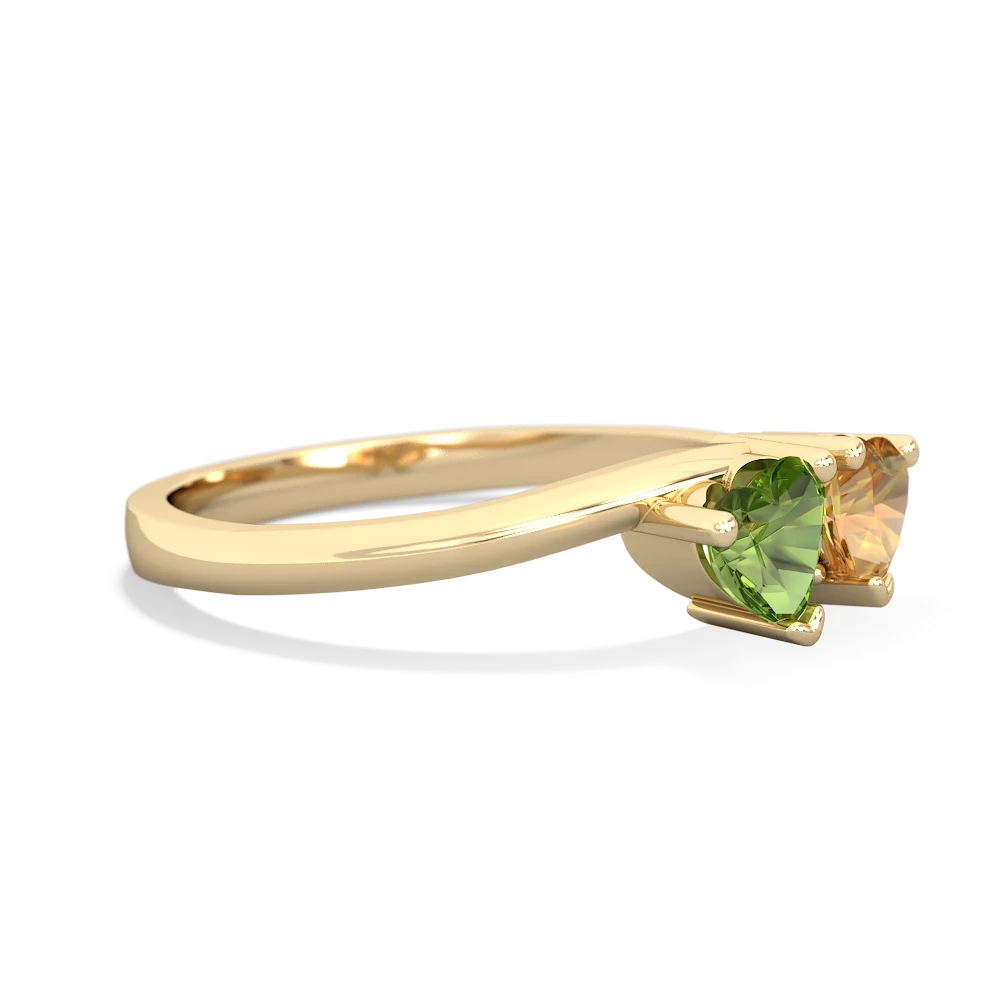 Peridot Sweethearts 14K Yellow Gold ring R5260