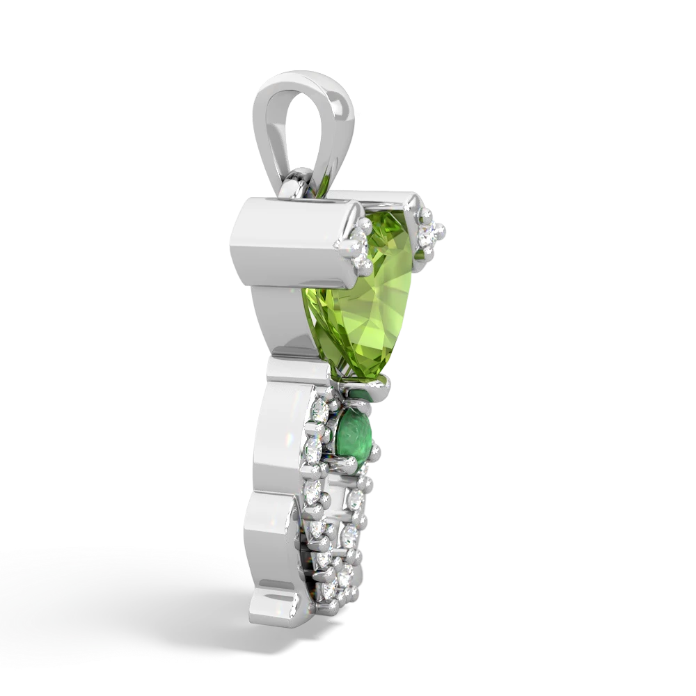 Peridot Puppy Love 14K White Gold pendant P5800