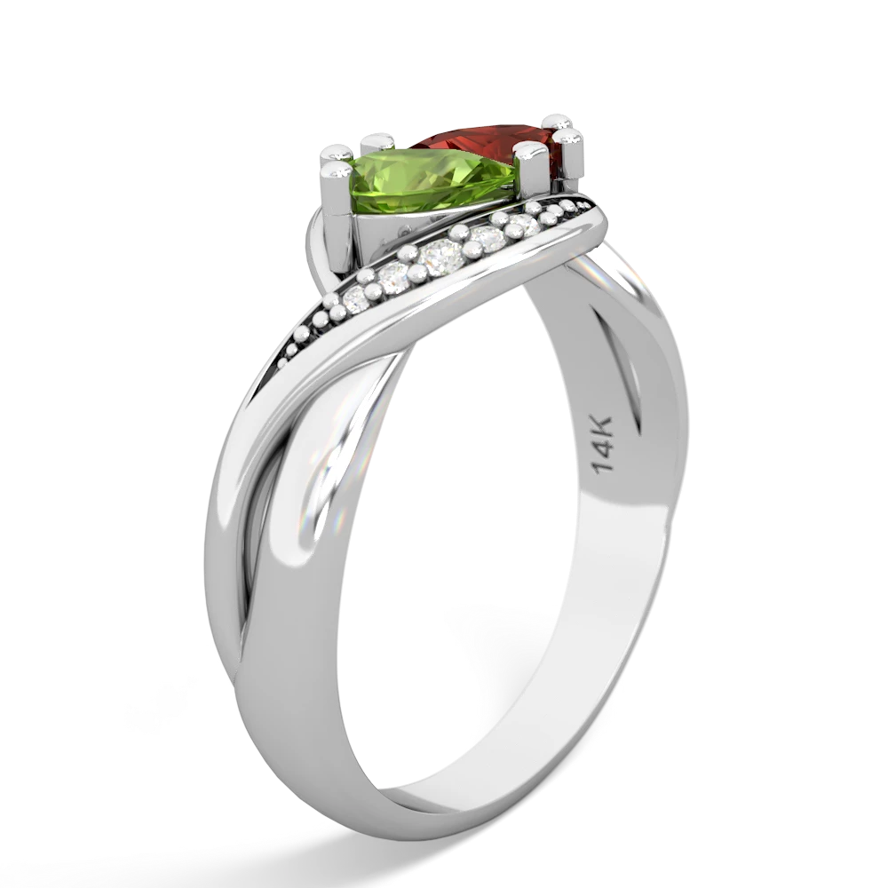 Peridot Summer Winds 14K White Gold ring R5342