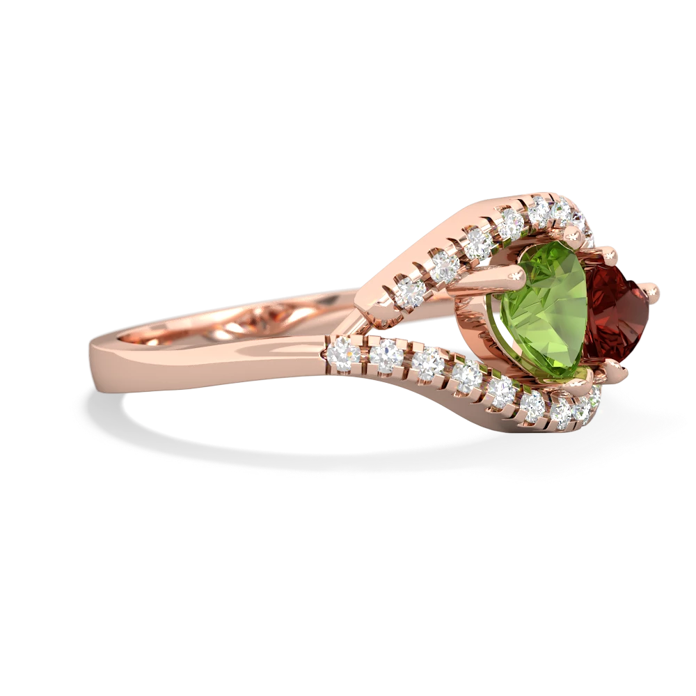 Peridot Mother And Child 14K Rose Gold ring R3010