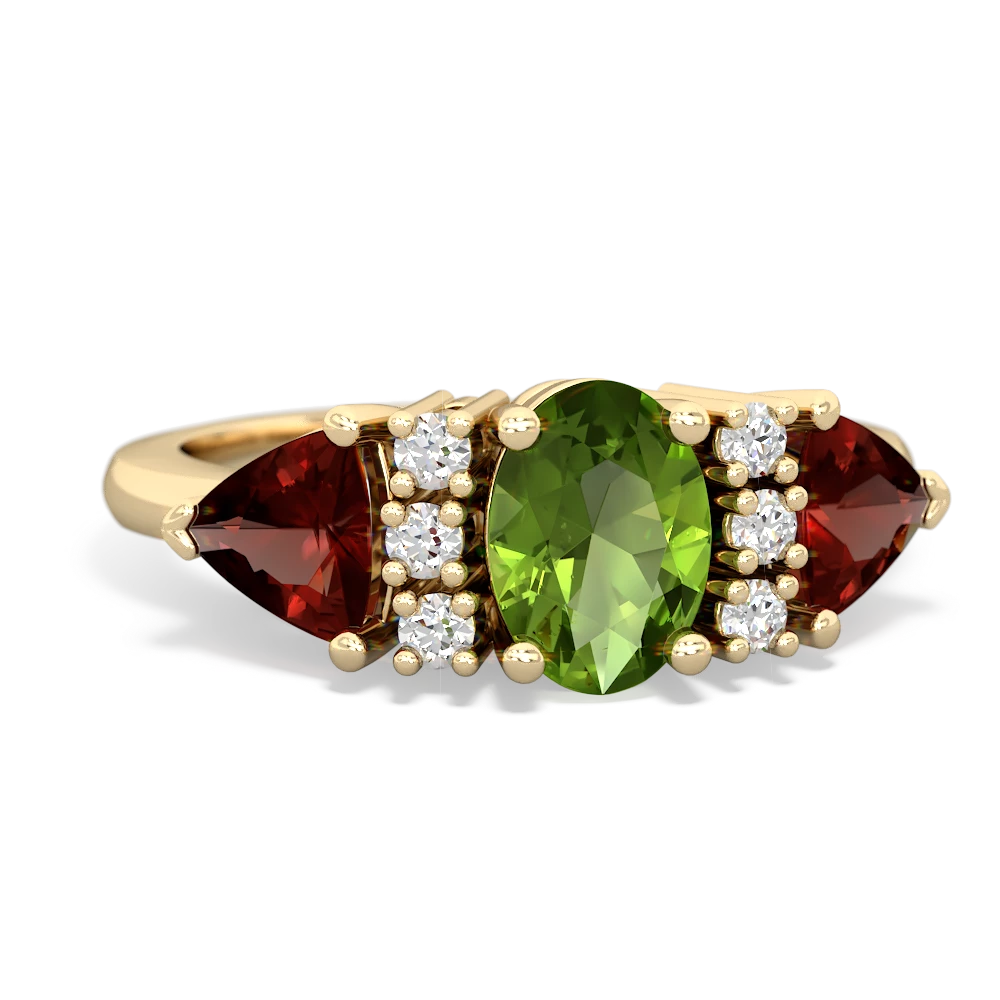 Amethyst Peridot Garnet Ring - Zoran Designs