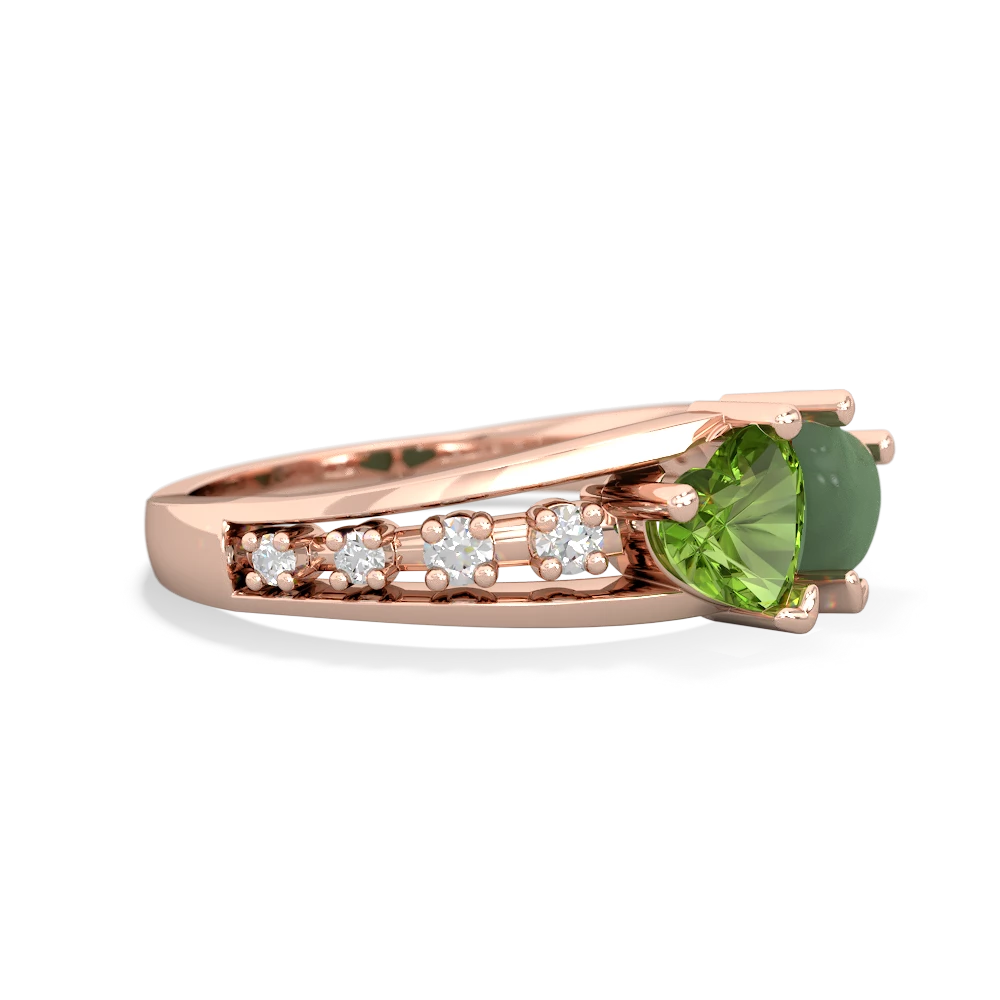 Peridot Heart To Heart 14K Rose Gold ring R3342