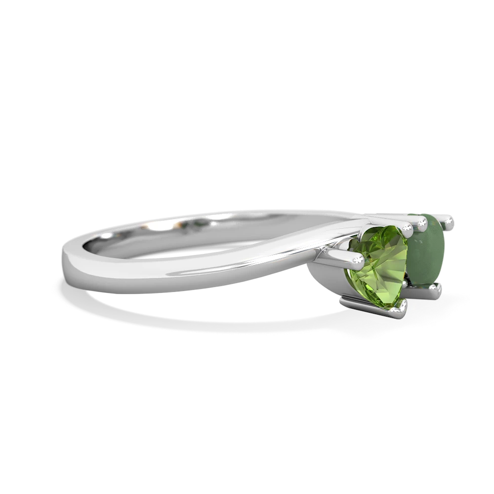 Peridot Sweethearts 14K White Gold ring R5260