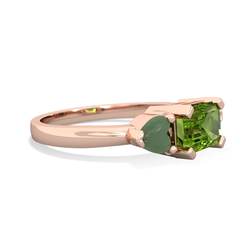 Peridot Three Stone 14K Rose Gold ring R5235