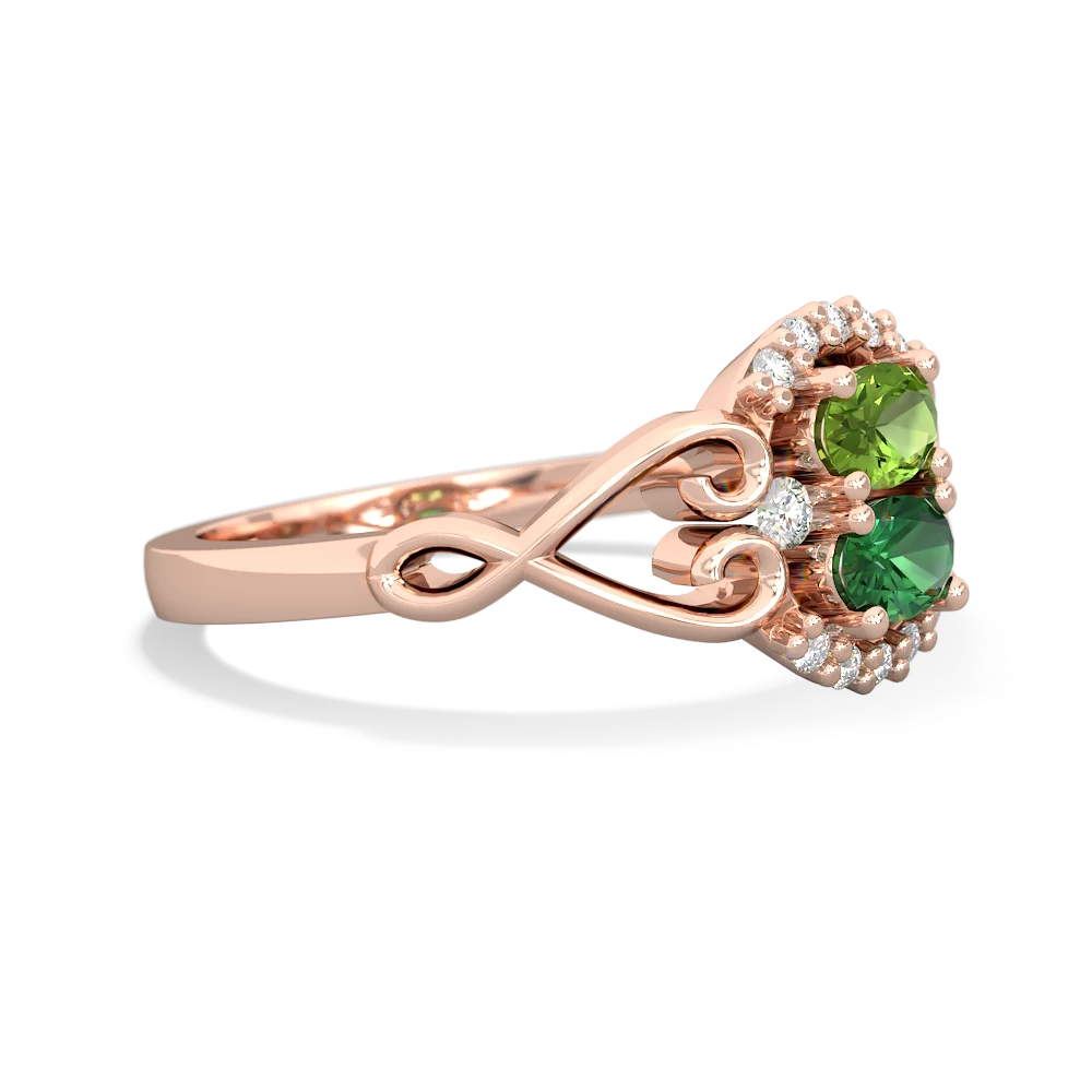 Peridot Love Nest 14K Rose Gold ring R5860