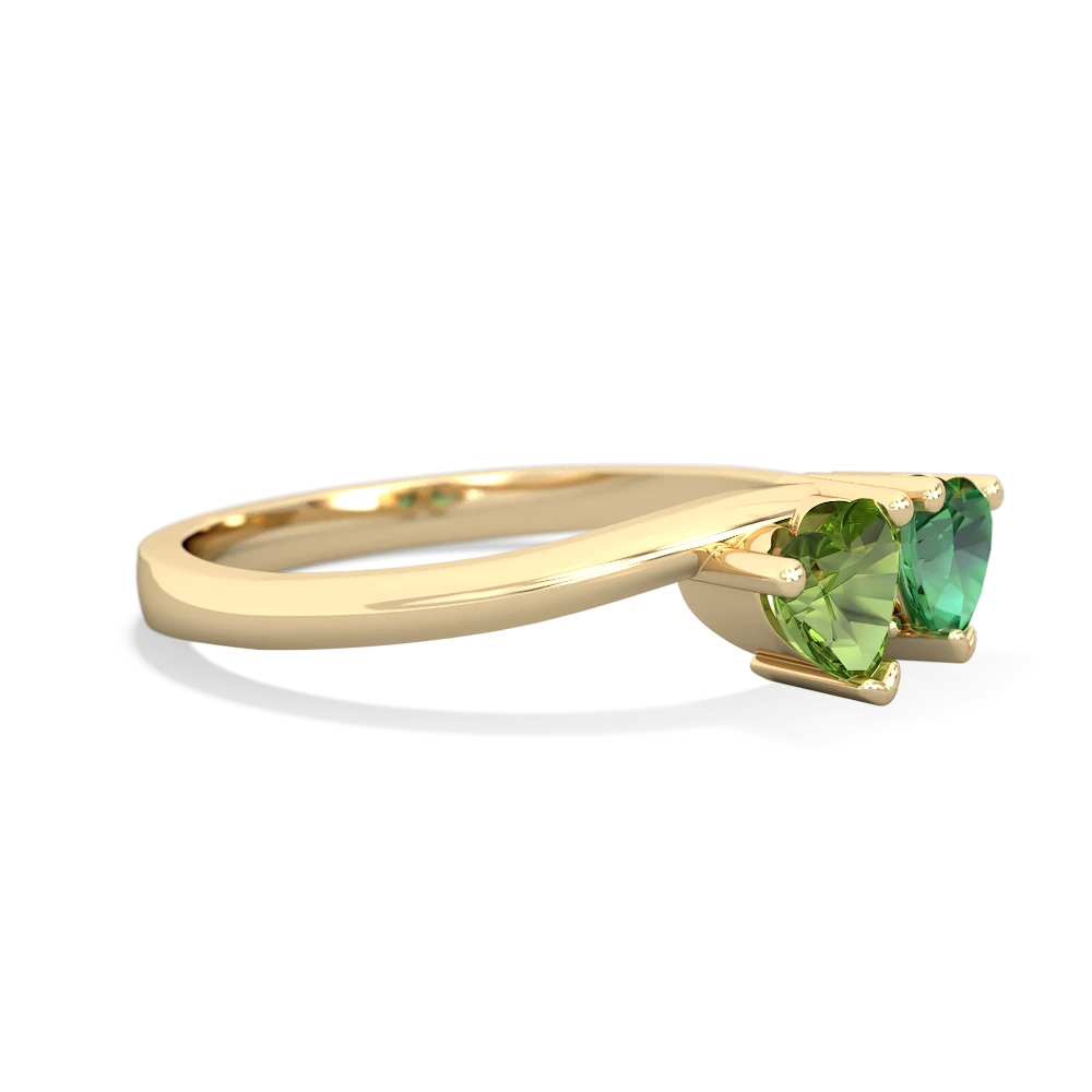 Peridot Sweethearts 14K Yellow Gold ring R5260