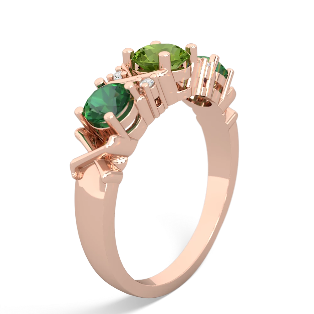 Peridot Hugs And Kisses 14K Rose Gold ring R5016