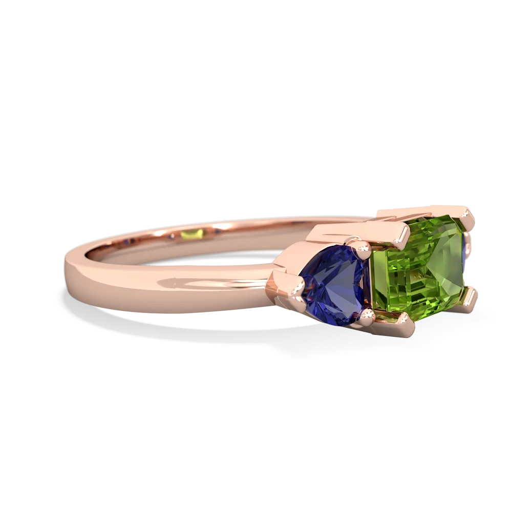 Peridot Three Stone 14K Rose Gold ring R5235