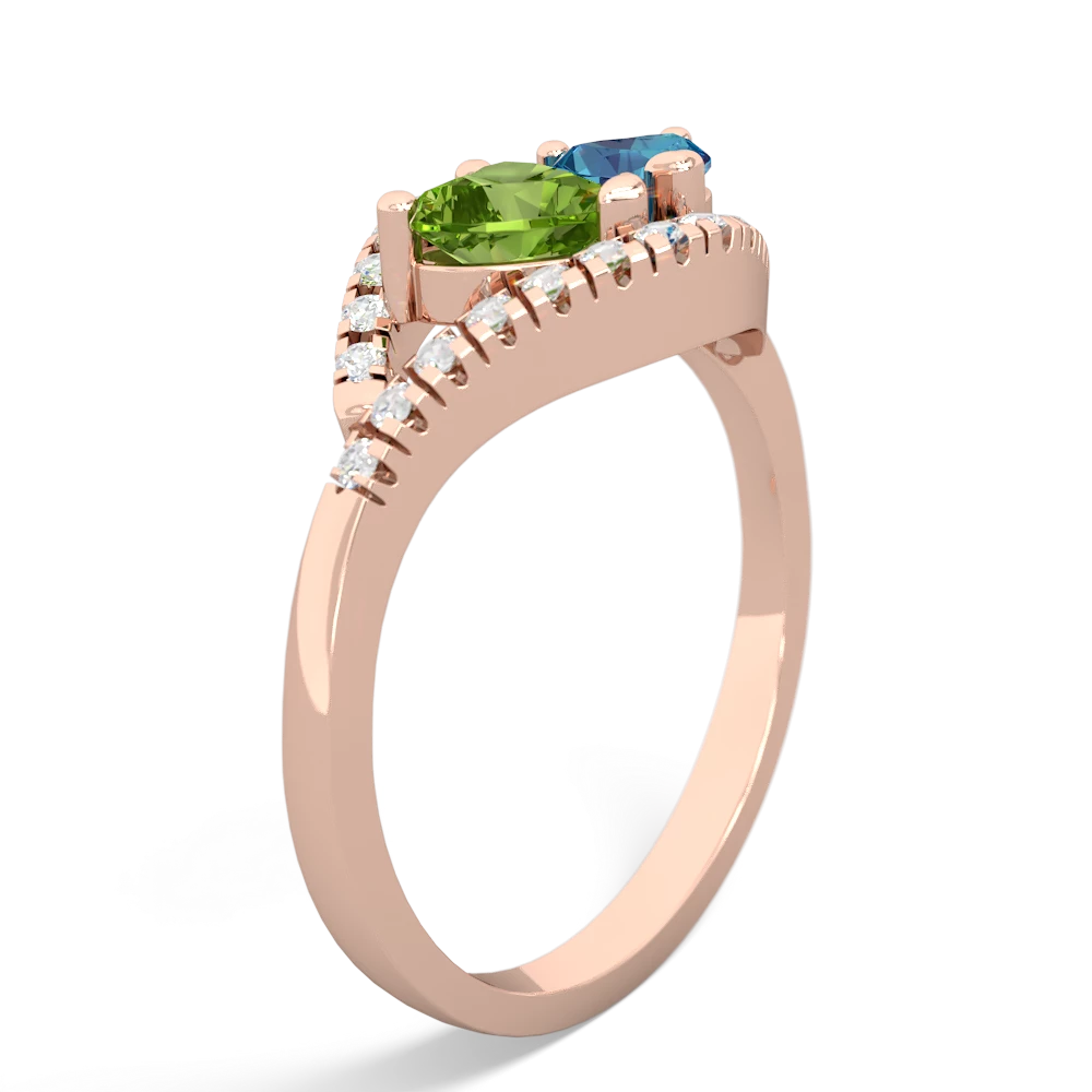 Peridot Mother And Child 14K Rose Gold ring R3010