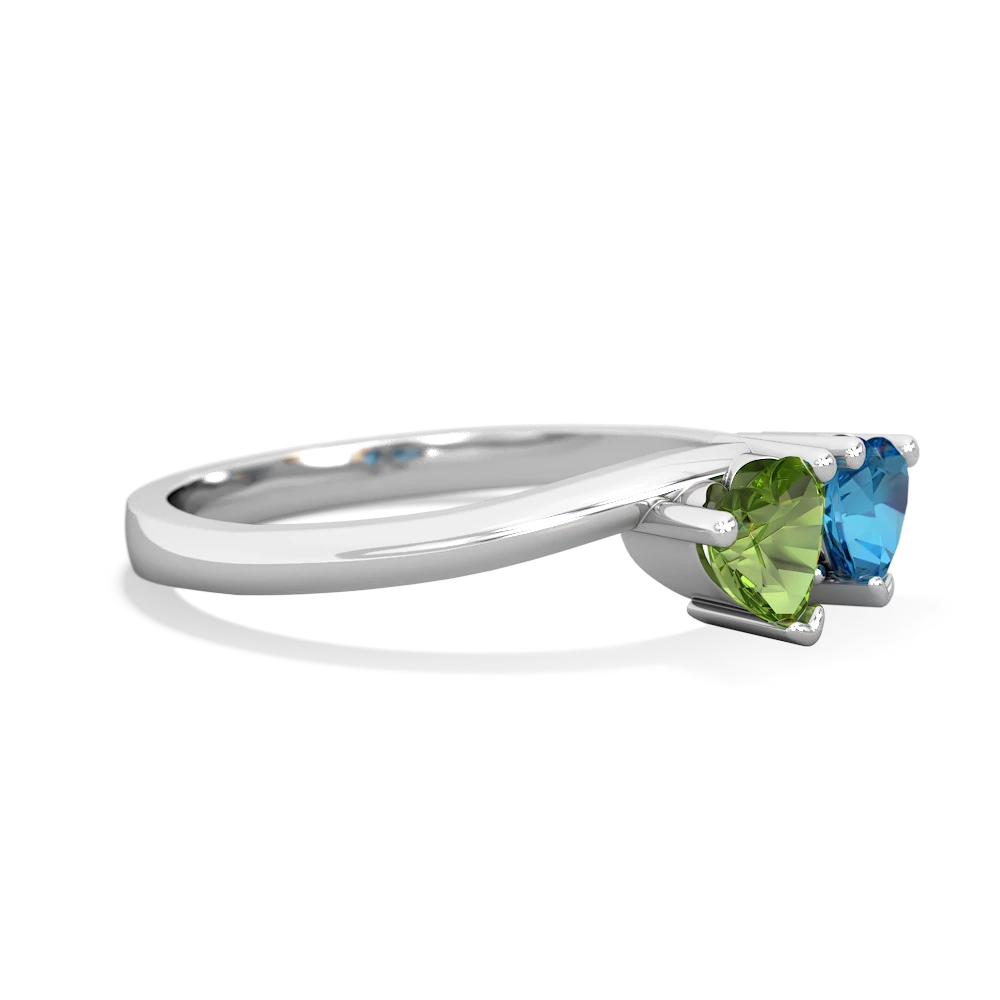 Peridot Sweethearts 14K White Gold ring R5260