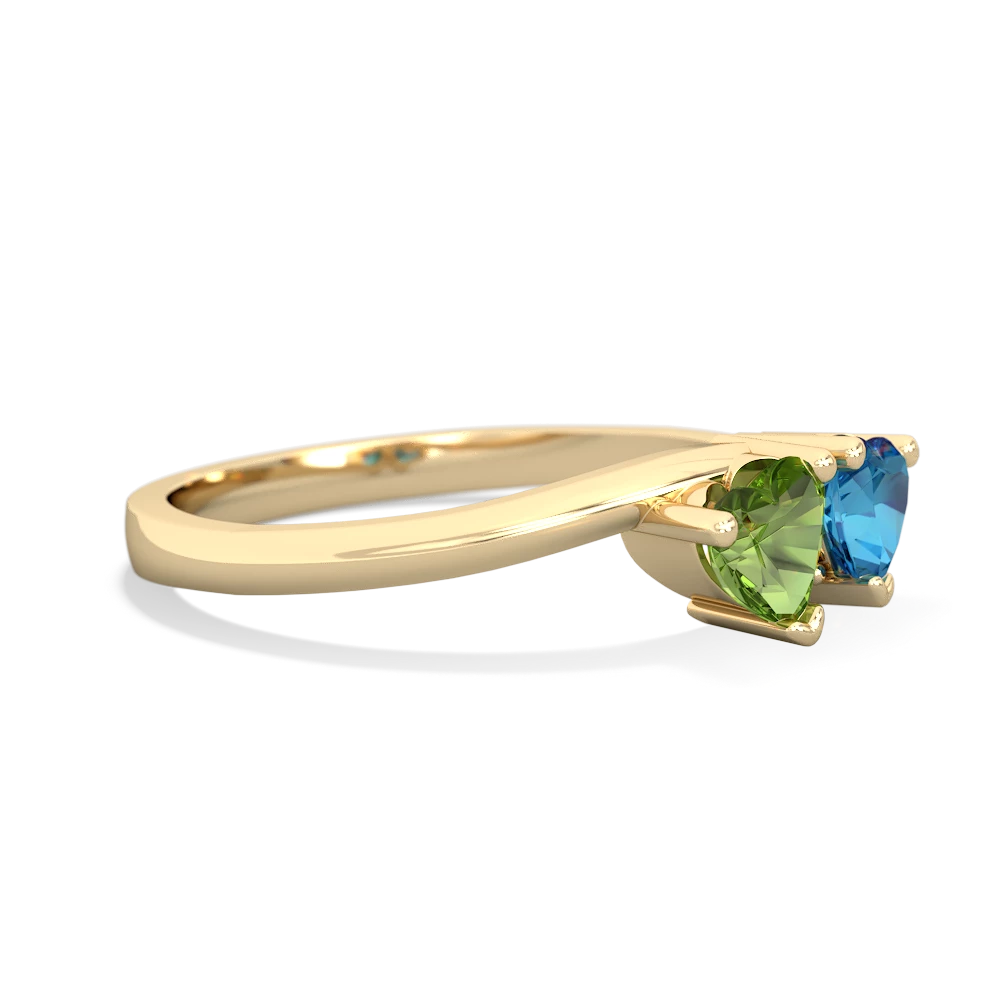 Peridot Sweethearts 14K Yellow Gold ring R5260