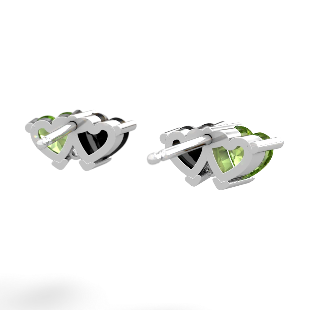 Peridot Sweethearts 14K White Gold earrings E5260