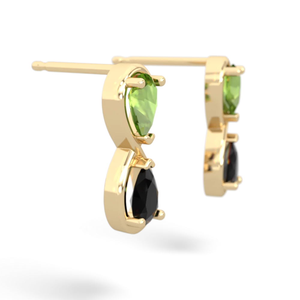 Peridot Infinity 14K Yellow Gold earrings E5050