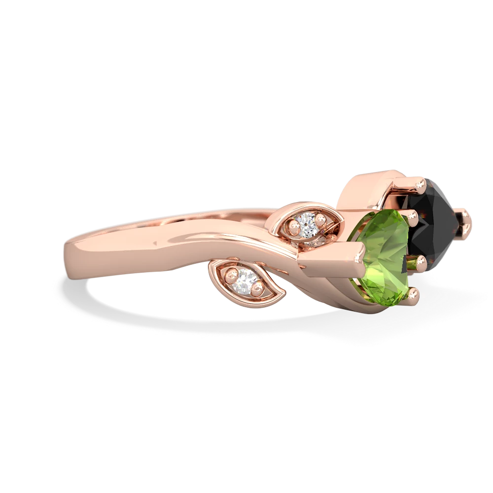 Peridot Floral Elegance 14K Rose Gold ring R5790